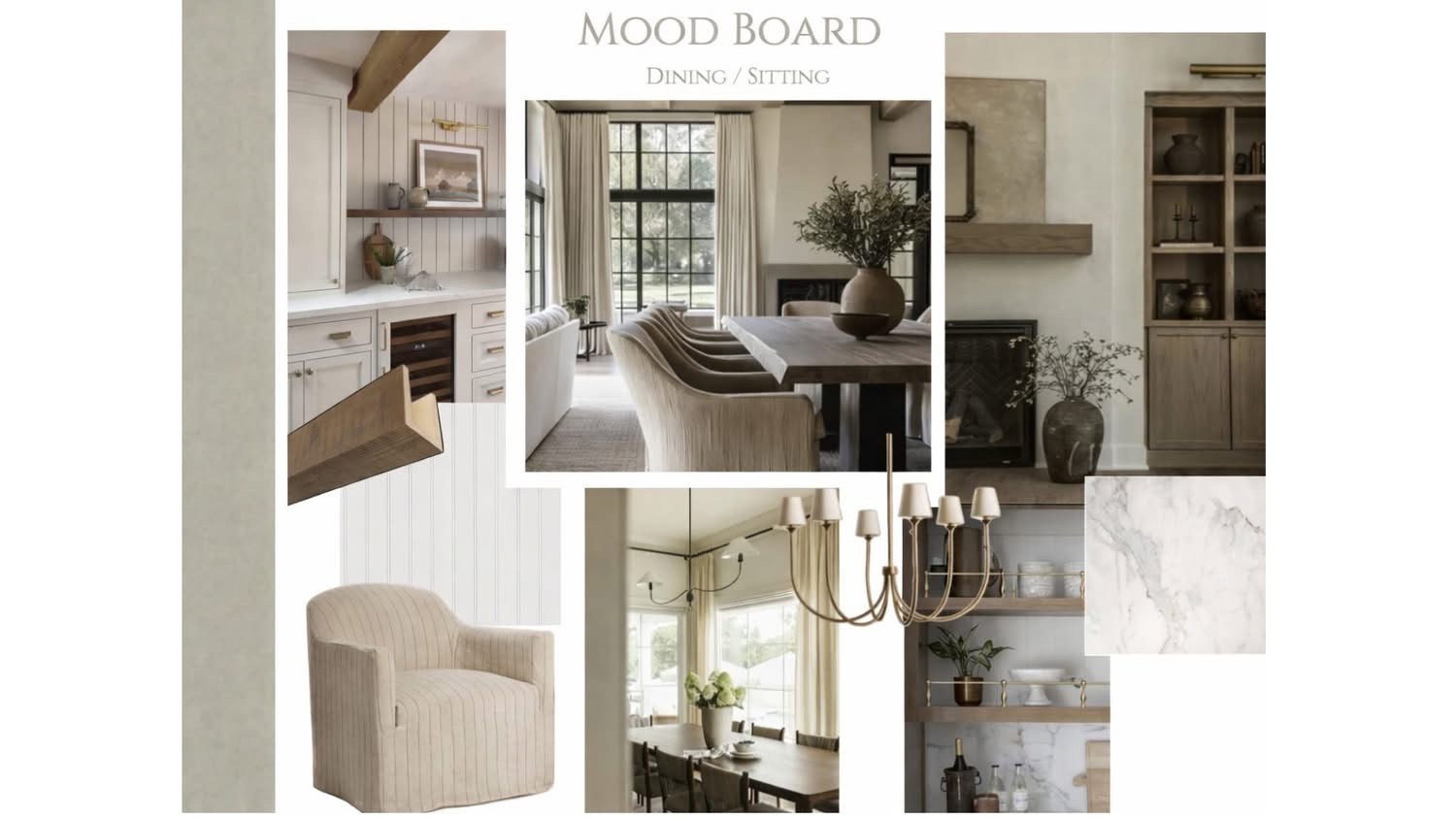Dining and sitting room design concept